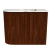 Mondiaz JOYA-DLUX 51.6cm toiletmeubel - ronding links kleur Ruby - Wastafel FAYE positie Rechts 1 kraangat kleur Frappe. SW1423481
