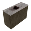 Mondiaz JOYA-DLUX 60cm toiletmeubel - kleur Shadow - Wastafel FAYE positie Links 1 kraangat kleur Oza. SW1425031