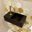 Mondiaz TYNE fontein - 40x23x12cm - wasbak rechts - 1 kraangat - solid surface Urban mat SW704676