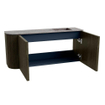 Mondiaz JOYA-DLUX 91.6cm toiletmeubel - ronding links kleur Shadow - Wastafel FAYE positie Rechts 1 kraangat kleur Oza. SW1425069