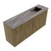 Mondiaz JOYA-DLUX 90cm meuble de toilette - couleur Dusk - Vasque FAYE position Droite Sans trou de robinet couleur Oza. SW1425985