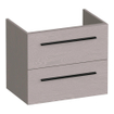 BRAUER Trust wastafelonderkast ondiep 60 excl. opbouwgrepen 2 softclose lades en 1 sifon uitsparing - Timber Greige SW1204088