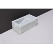 Forzalaqua Venetia Xs lave-mains 29x16x10cm lavabo Gauche 0 trous de robinet Pierre naturelle Carrara poli SW230674
