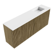Mondiaz JOYA 100cm toiletmeubel - kleur Dusk - Wastafel FAYE positie Rechts Zonder kraangat kleur Talc. SW1421579