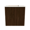 Mondiaz JOYA-DLUX 40cm toiletmeubel - kleur Walnut - Wastafel FAYE positie Links 1 kraangat kleur Meli. SW1424397