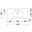 Duravit D code lavabo-meuble 105x48 cm 1 trou de robinet avec trop-plein blanc GA87573