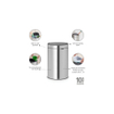 Brabantia Touch Bin Poubelle - 10+23 litres - 2 seaus intérieur en plastique - matt steel SW1117333