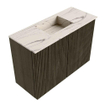Mondiaz JOYA-DLUX 60cm toiletmeubel - kleur Shadow - Wastafel FAYE positie Midden Zonder kraangat kleur Nata. SW1424941