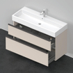 Duravit D-Neo wastafelonderkast 118.4x62.5x44.2cm 2 lades Taupe Mat SW641128