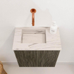 Mondiaz JOYA-DLUX 40cm meuble de toilette - couleur Shadow - Vasque FAYE position Gauche Sans trou de robinet couleur Nata SW1424926