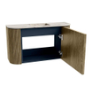 Mondiaz JOYA-DLUX Meuble de salle de bains 73.2cm - arrondi gauche et droite couleur Dusk - Vasque FAYE position Milieu Sans trou de robinet couleur Nata. SW1425942