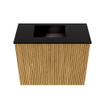Mondiaz JOYA Meuble de toilette 50cm - couleur Chêne - Vasque FAYE position Gauche Sans trou de robinet couleur Urban SW1421180