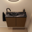 MONDIAZ TURE-DLUX Meuble toilette - 60cm - Rust - EDEN - vasque Lava - position gauche - 1 trou de robinet SW1103994