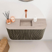 Mondiaz JOYA-DLUX 73.2cm toiletmeubel - ronding links en rechts kleur Shadow - Wastafel FAYE positie Midden Zonder kraangat kleur Saba. SW1425162