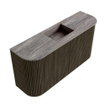 Mondiaz JOYA-DLUX 83.2cm toiletmeubel - ronding links en rechts kleur Shadow - Wastafel FAYE positie Midden 1 kraangat kleur Oza. SW1425101