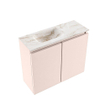 MONDIAZ TURE-DLUX Meuble toilette - 60cm - Rosee - EDEN - vasque Frappe - position gauche - 1 trou de robinet SW1102967