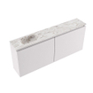 MONDIAZ TURE-DLUX Meuble toilette - 120cm - Cale - EDEN - vasque Glace - position gauche - sans trou de robinet SW1103194