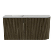 Mondiaz JOYA-DLUX 81.6cm toiletmeubel - ronding rechts kleur Shadow - Wastafel FAYE positie Links 1 kraangat kleur Opalo. SW1422947