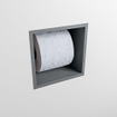 Mondiaz EASY Porte-rouleau de papier toilette - CUBE 168 - 16x16x16cm - solid surface - Plata SW1026190