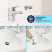 GROHE QuickFix Start Edge S-size waterbesparende Wastafelmengkraan chroom SW705163