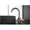 Wiesbaden Ribbd Mitigeur lavabo avec bec pivotant et coldstart acier brossé PVD SW632107