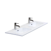 HR badmeubelen Cover Lavabo - 141x46.5x1.8cm - 2 trous de robinet - 2 vasques - céramique blanc SW533037