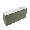 MONDIAZ TURE-DLUX Meuble toilette - 100cm - Army - EDEN - vasque Opalo - position droite - sans trou de robinet SW1104173