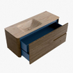 Mondiaz CIRO-DLUX Badkamermeubelset - 120x45x50cm - Solid surface wastafel Saba - 1 wasbak Links - 1 kraangat - 2 lades - Dusk SW1533331