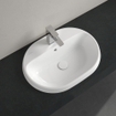 Villeroy & boch architectura lavabo à encastrer 60x45x17cm ovale 1 trou pour robinet avec trou de trop-plein blanc alpin gloss ceramic+ SW762363