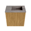 Mondiaz JOYA-DLUX Meuble de toilette 40cm - couleur Chêne - Vasque FAYE position Droite Sans trou de robinet couleur Oza SW1424115