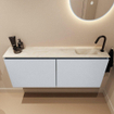 MONDIAZ TURE-DLUX meuble WC 120 cm Clay. Lavabo EDEN Ostra position droite. Avec 1 trou de robinet. SW1104846
