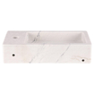 Differnz Hura Lavabo pour WC - 40x22x9cm - pierre marbrière - blanc SW1236902