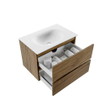 MONDIAZ VICA Badkamermeubelset - 70x50cm - 2 lades - Chai - wastafel MOON midden - 1 kraangat - Talc SW1223461