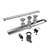 Easy Drain Multi bonde de douche plaque simple avec sortie latérale 9,8x170cm 50mm inox 2301170
