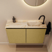 MONDIAZ TURE-DLUX Meuble toilette - 80cm - Oro - EDEN - vasque Frappe - position droite - 1 trou de robinet SW1102928