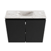 MONDIAZ TURE-DLUX Meuble toilette - 60cm - Urban - EDEN - vasque Glace - position centrale - sans trou de robinet SW1103109