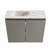 MONDIAZ TURE-DLUX meuble de WC 60cm Smoke. EDEN lavabo Glace position gauche. Avec 1 trou de robinet. SW1103575
