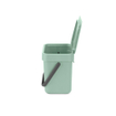 Brabantia Sort & Go afvalbakje - 3 liter - hengsel - jade green SW1117358