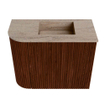 Mondiaz JOYA-DLUX 51.6cm toiletmeubel - ronding links kleur Ruby - Wastafel FAYE positie Rechts 1 kraangat kleur Saba. SW1425608