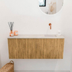 Mondiaz JOYA-DLUX 100cm toiletmeubel - kleur Oak - Wastafel FAYE positie Rechts Zonder kraangat kleur Ostra. SW1422211
