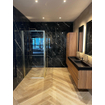 Terravito Cavinowand- en vloertegel - 120x120cm - 9.3mm - Vierkant - gerectificeerd - Marmerlook - Zwart glans SW720378
