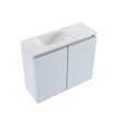 MONDIAZ TURE-DLUX Meuble toilette - 60cm - Clay - EDEN - vasque Opalo - position gauche - 1 trou de robinet SW1104224