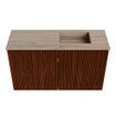 Mondiaz JOYA-DLUX 70cm toiletmeubel - kleur Ruby - Wastafel FAYE positie Rechts Zonder kraangat kleur Saba. SW1425582