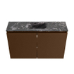 MONDIAZ TURE-DLUX Meuble toilette - 80cm - Rust - EDEN - vasque Lava - position centrale - 1 trou de robinet SW1104026