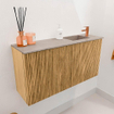 Mondiaz JOYA-DLUX 80cm meuble de salle de bains - couleur Oak - Vasque FAYE position Droite 1 trou de robinet couleur Saba. SW1424183