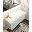 Mondiaz VICA ensemble de meuble de salle de bain - 120cm - meuble sous-vasque gris - 2 tiroirs - lavabo cloud droite - 1 trou de robinet - miroir LED - version XL 60cm de haut SW1098114