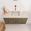 Mondiaz JOYA-DLUX 70cm toiletmeubel - kleur Dusk - Wastafel FAYE positie Midden Zonder kraangat kleur Opalo. SW1423318