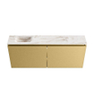 MONDIAZ TURE-DLUX Meuble toilette - 120cm - Oro - EDEN - vasque Frappe - position gauche - sans trou de robinet SW1102897