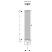 Plieger Trento designradiator verticaal met middenaansluiting 1800x350mm 814W wit structuur SW105320