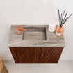Mondiaz JOYA-DLUX 50cm toiletmeubel - kleur Ruby - Wastafel FAYE positie Links 1 kraangat kleur Oza. SW1425488